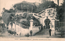 Monte Carlo. Stairway from Train Station to Casino