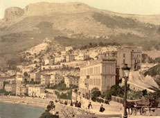 Monte Carlo. Waterfront of Monte Carlo, circa 1890