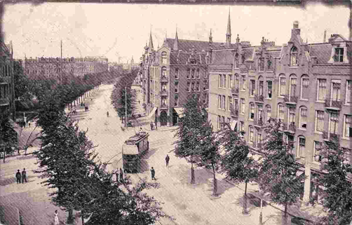Amsterdam. Crossroad of Bilderdijk and Clercq streets, 1908