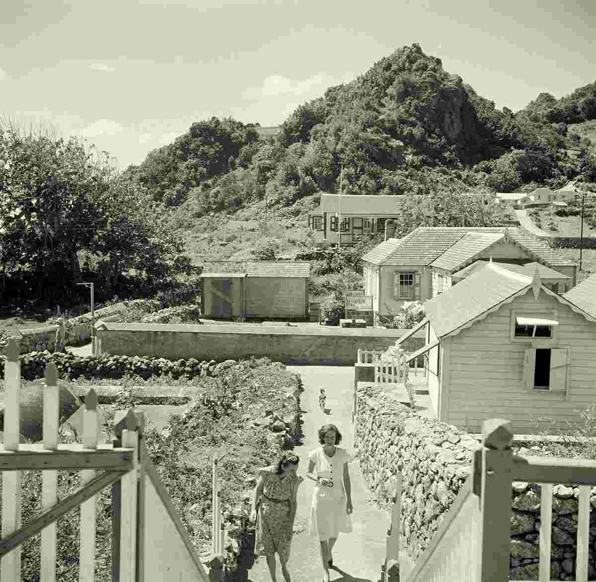 Windwardside. View of the village, 1947