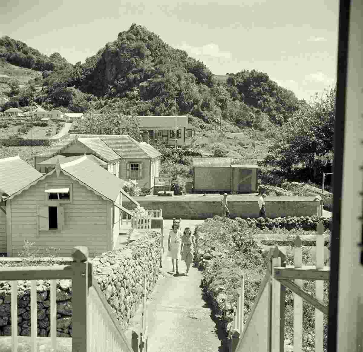 Windwardside. View of the village, 1947