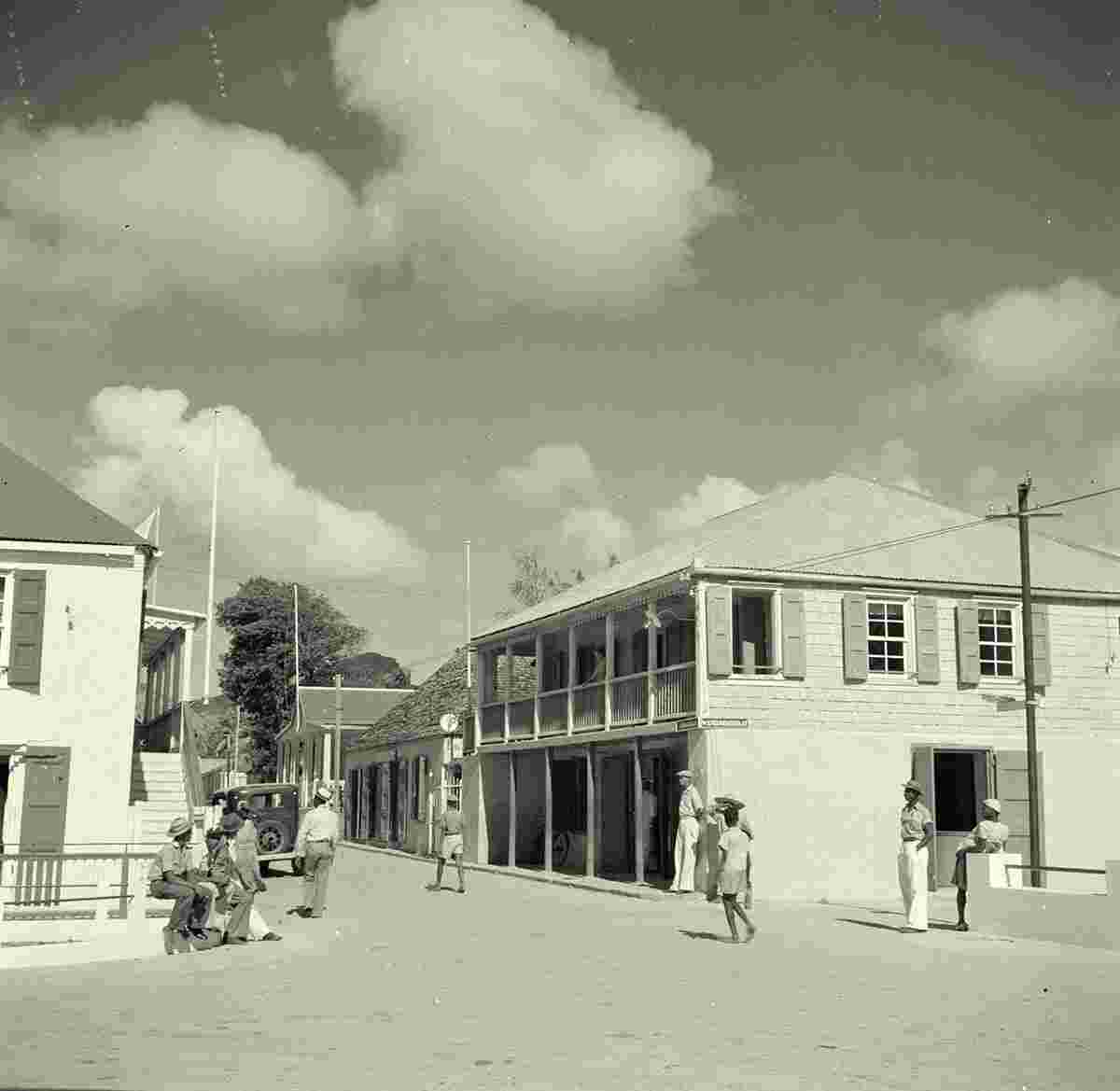 Philipsburg. De Voorstraat and Ruiterplein, 1947