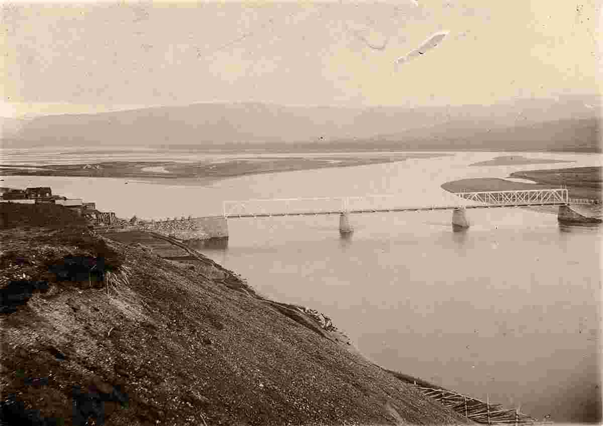 Alta. Alten bro - Most Northern Iron Bridge in World's, 1909