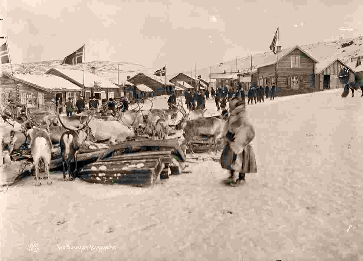 Alta. Bossekop - borough of the town Alta, Market, 1910