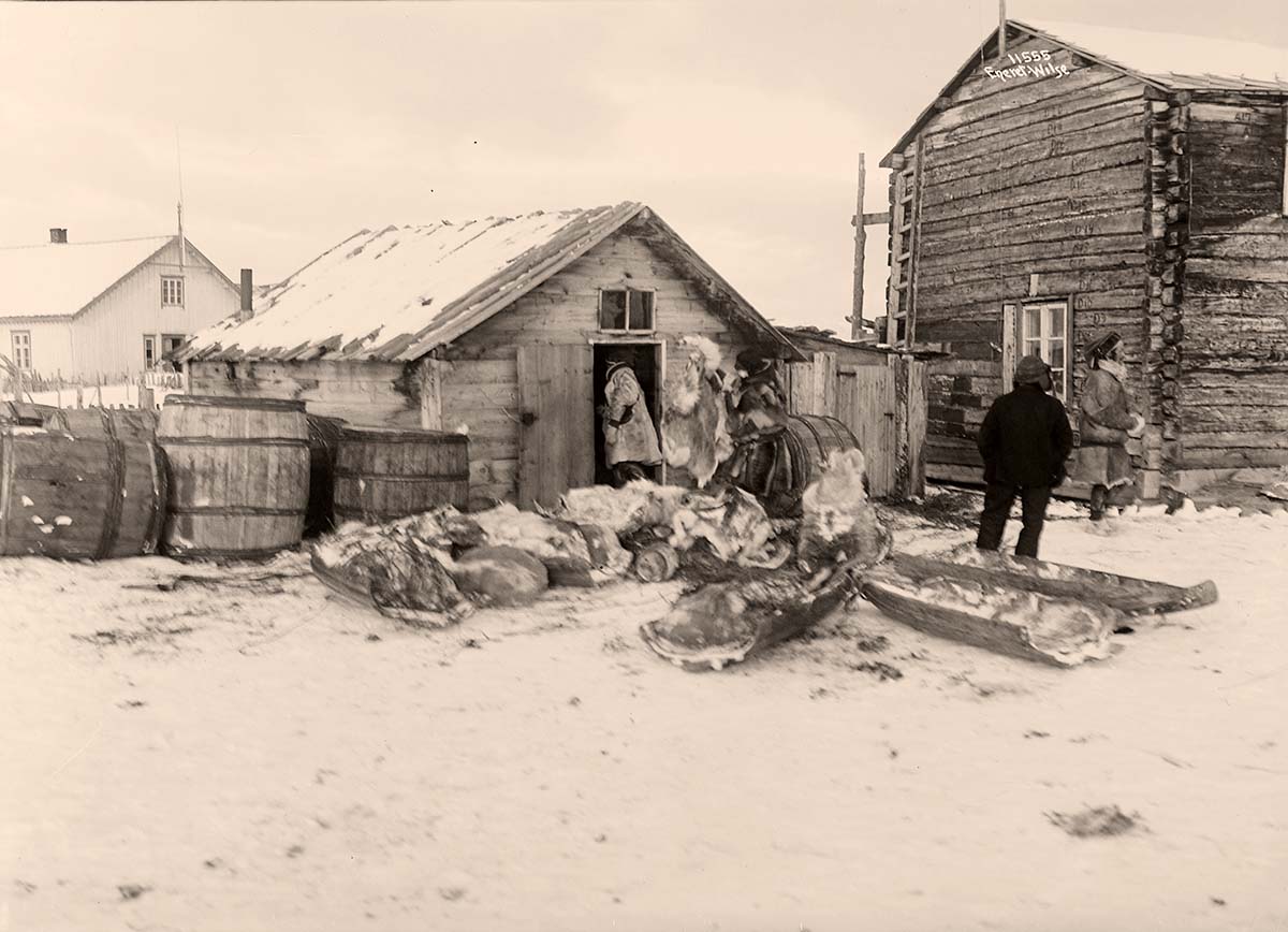 Alta. Bossekop - borough of the town Alta, Market, 1910