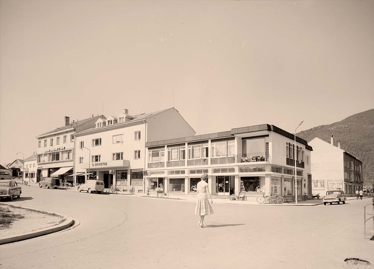 Åndalsnes. Panorama of the city street, 1959