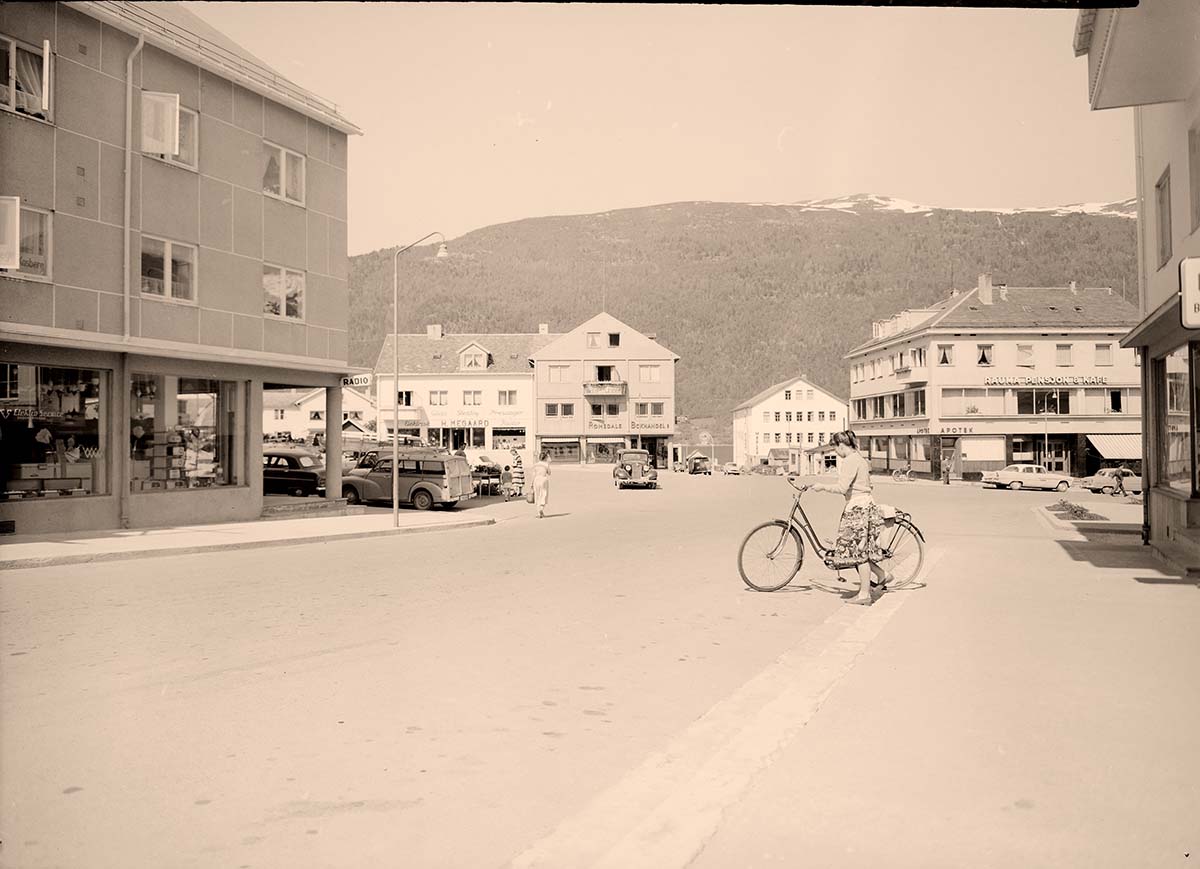 Åndalsnes. Panorama of the city street, 1959