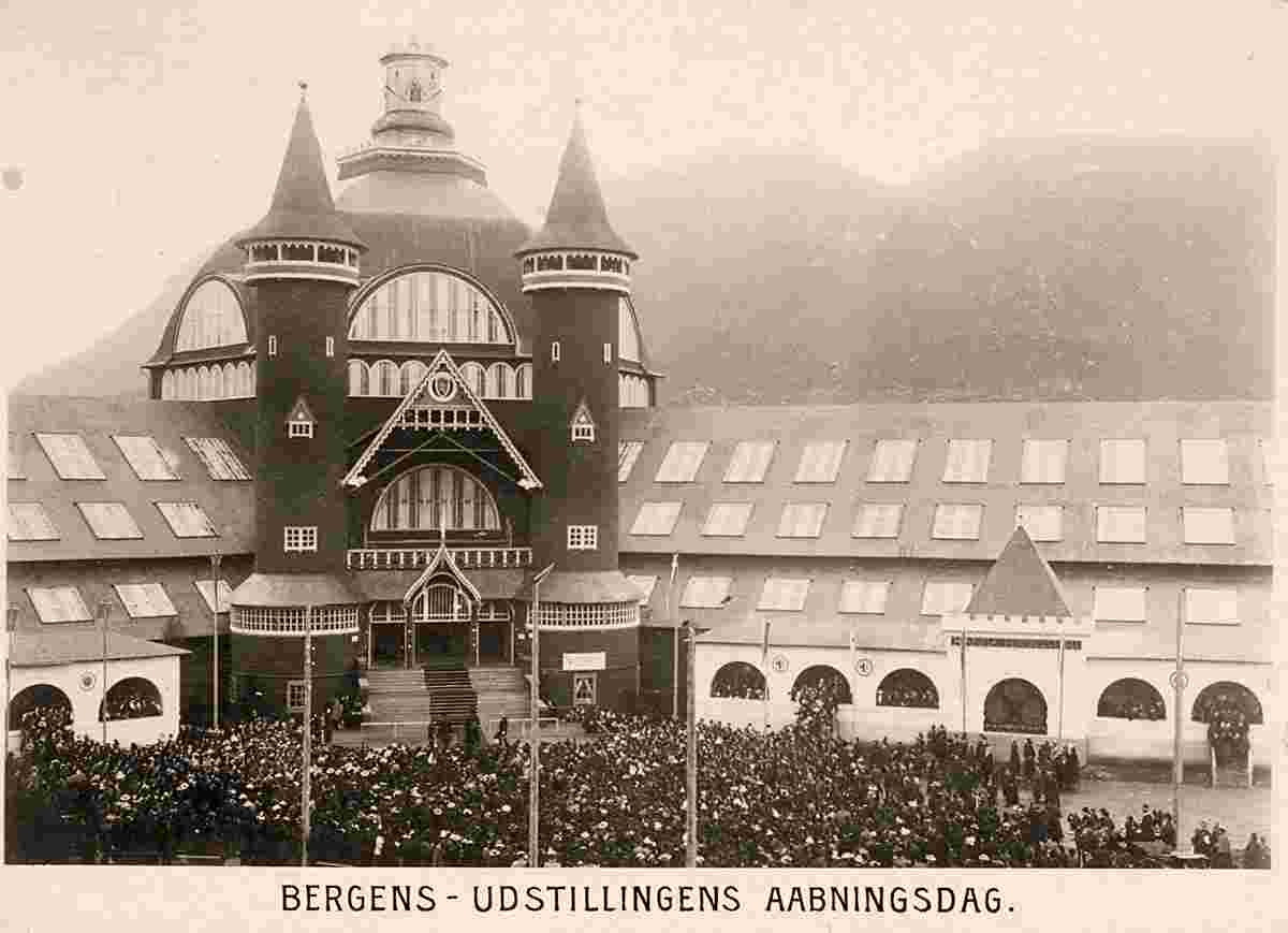 Bergen. Exhibition 1898, Opening day