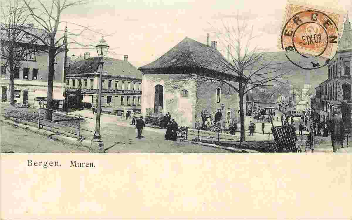 Bergen. Muren - is a building located on the Eastern Murallmenningen, 1907