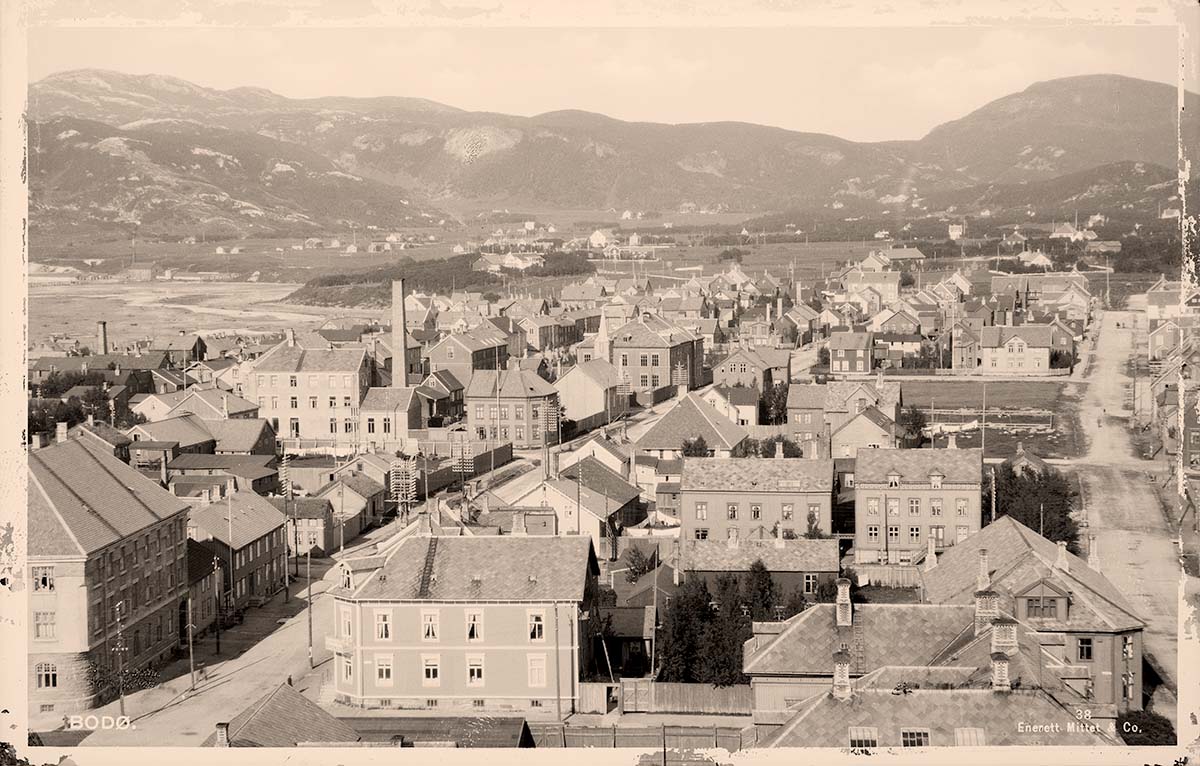 Bodø. Panorama of city, between 1900 and 1940