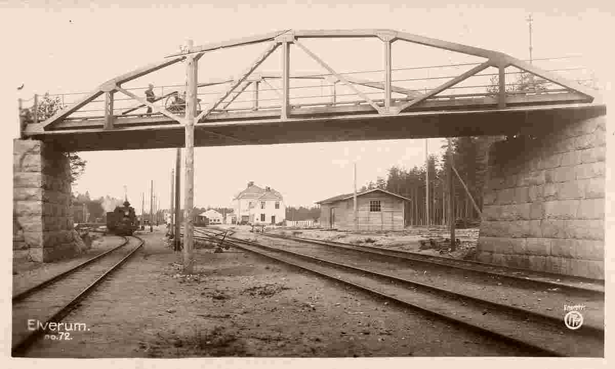 Elverum. Bridge over railway
