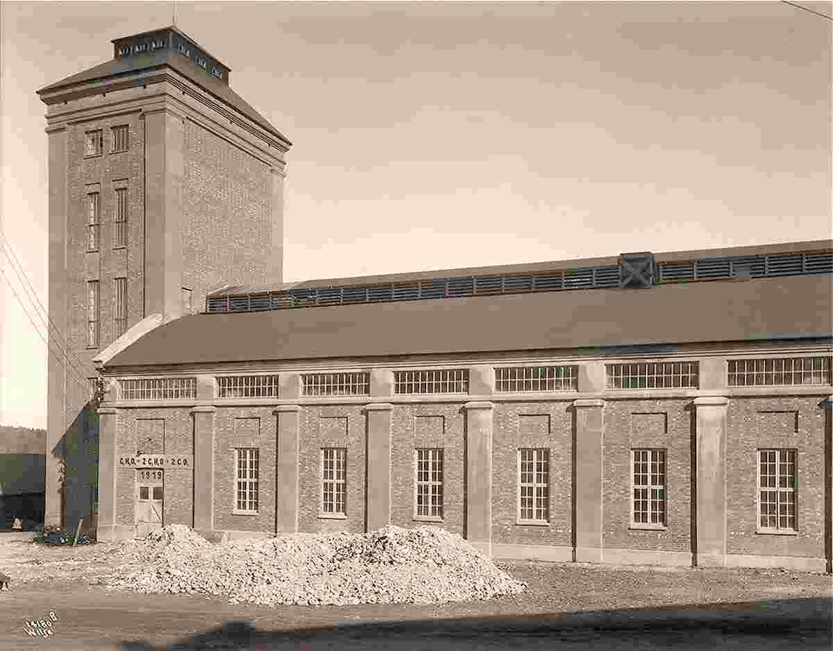 Gjøvik. Toten cellulose factory in Hunndalen, 1921