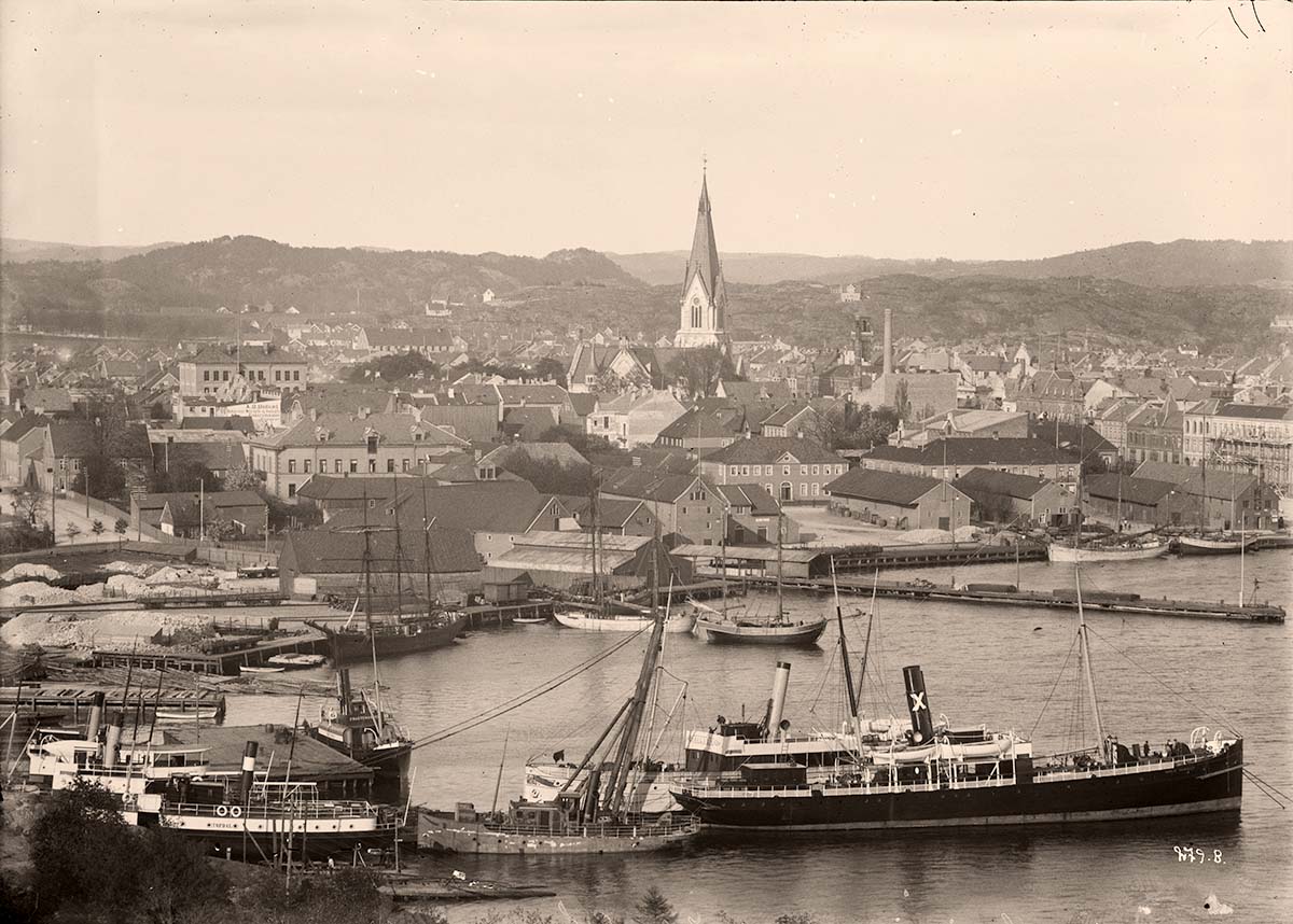 Kristiansand. Harbour, between 1900 and 1920