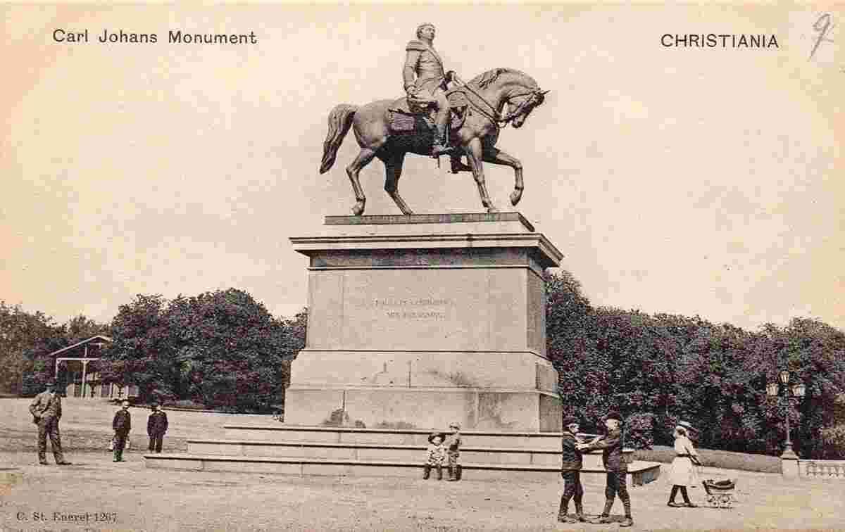 Oslo. Carl Johans Monument, 1905