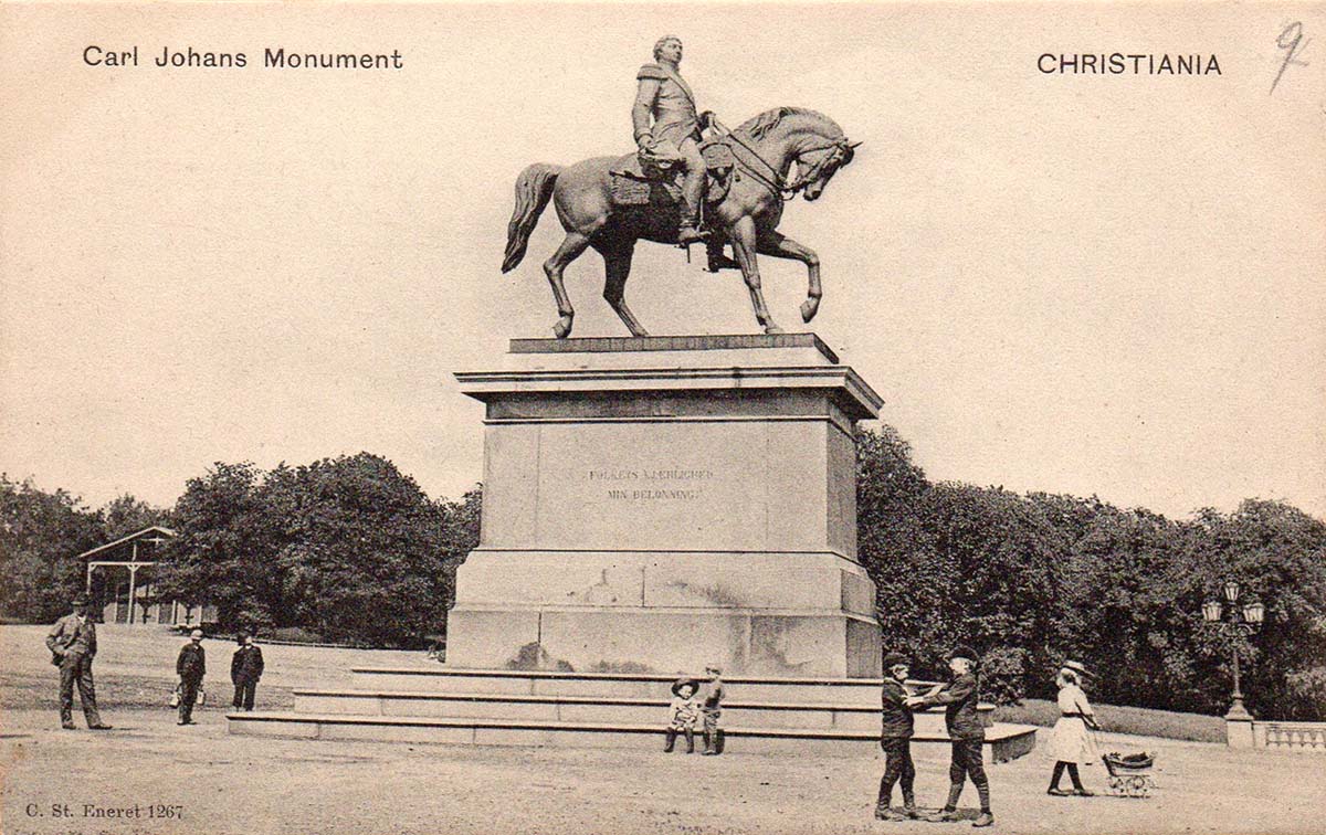 Oslo (Kristiania, Christiania). Carl Johans Monument, 1905