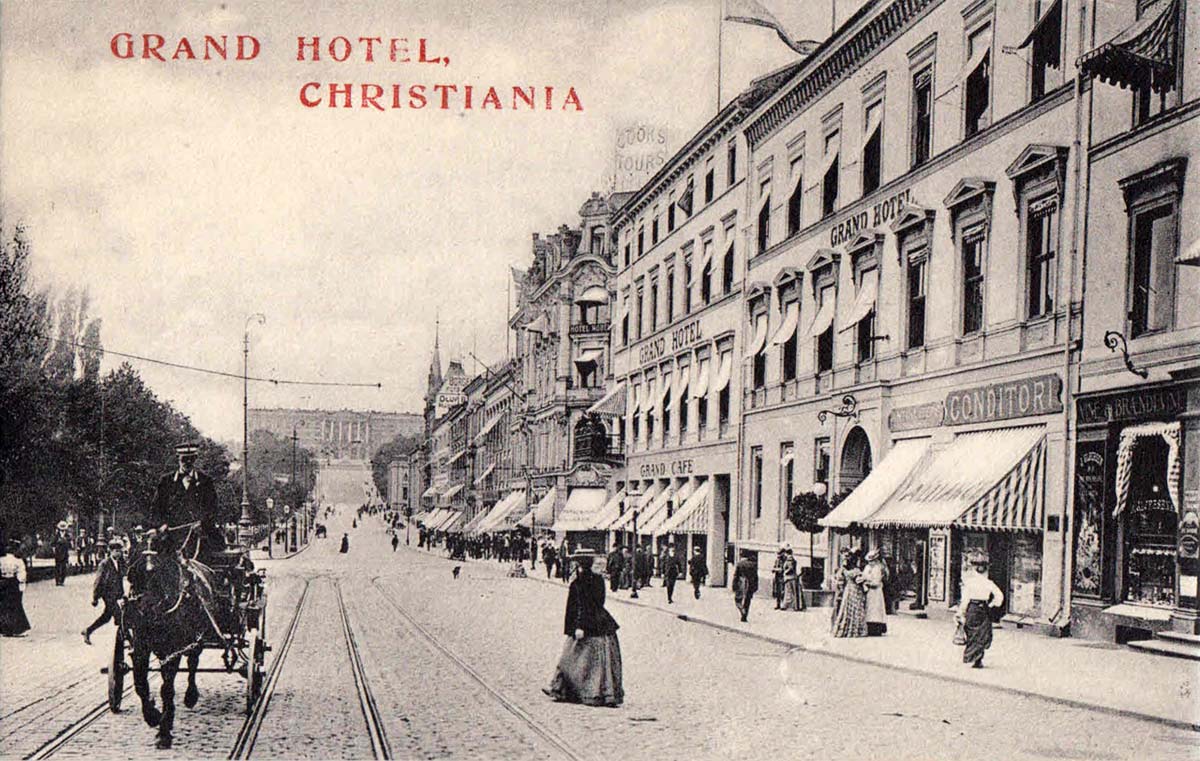 Oslo (Kristiania, Christiania). Grand Hotel, Grand Cafe and Conditori