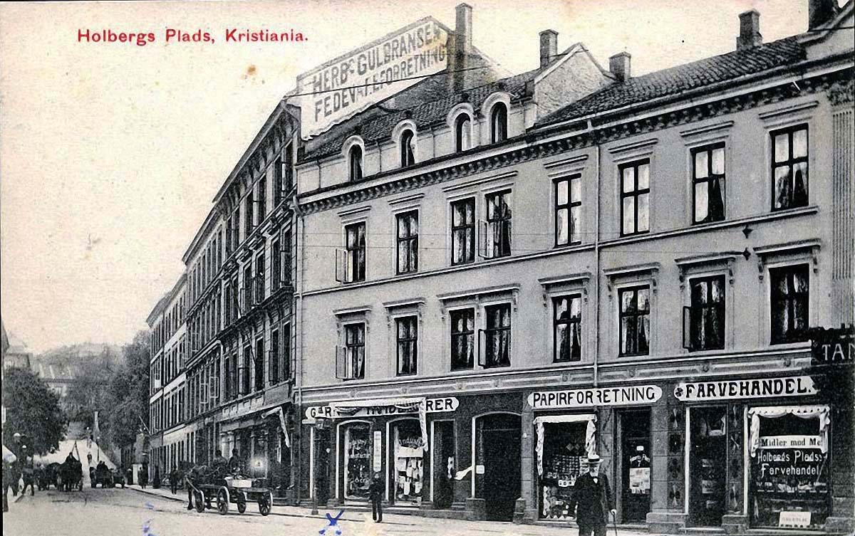 Oslo (Kristiania, Christiania). Holberg Square, 1911