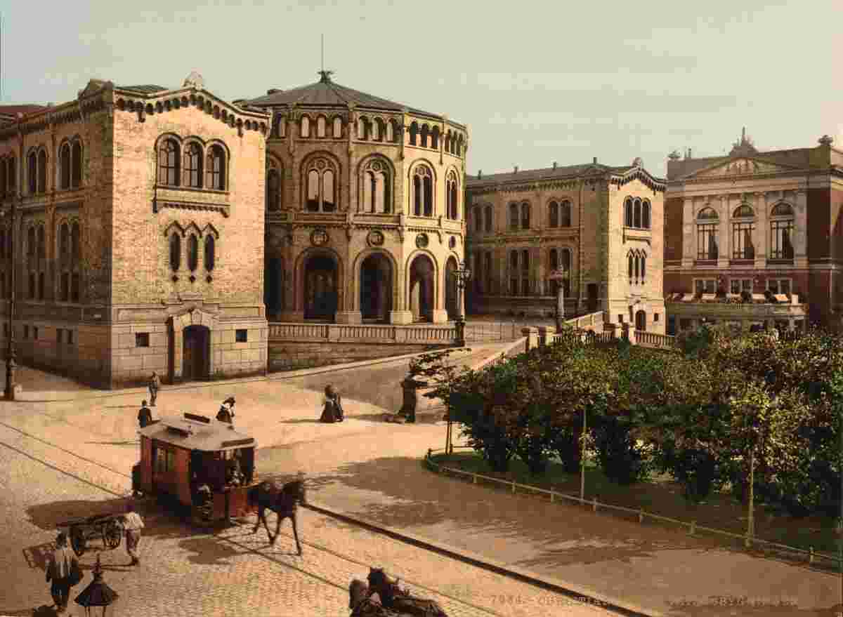 Oslo. Parliament building - Stortings Bygningen, circa 1890
