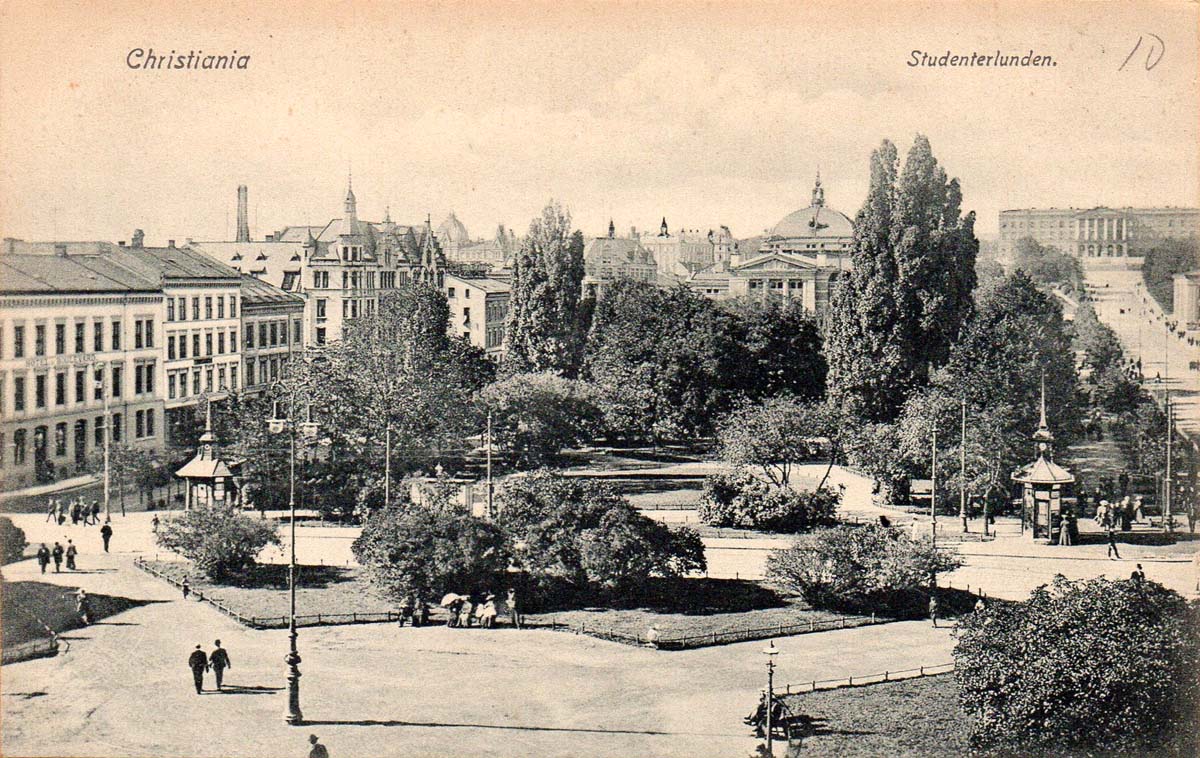 Oslo (Kristiania, Christiania). Studenterlunden, 1905