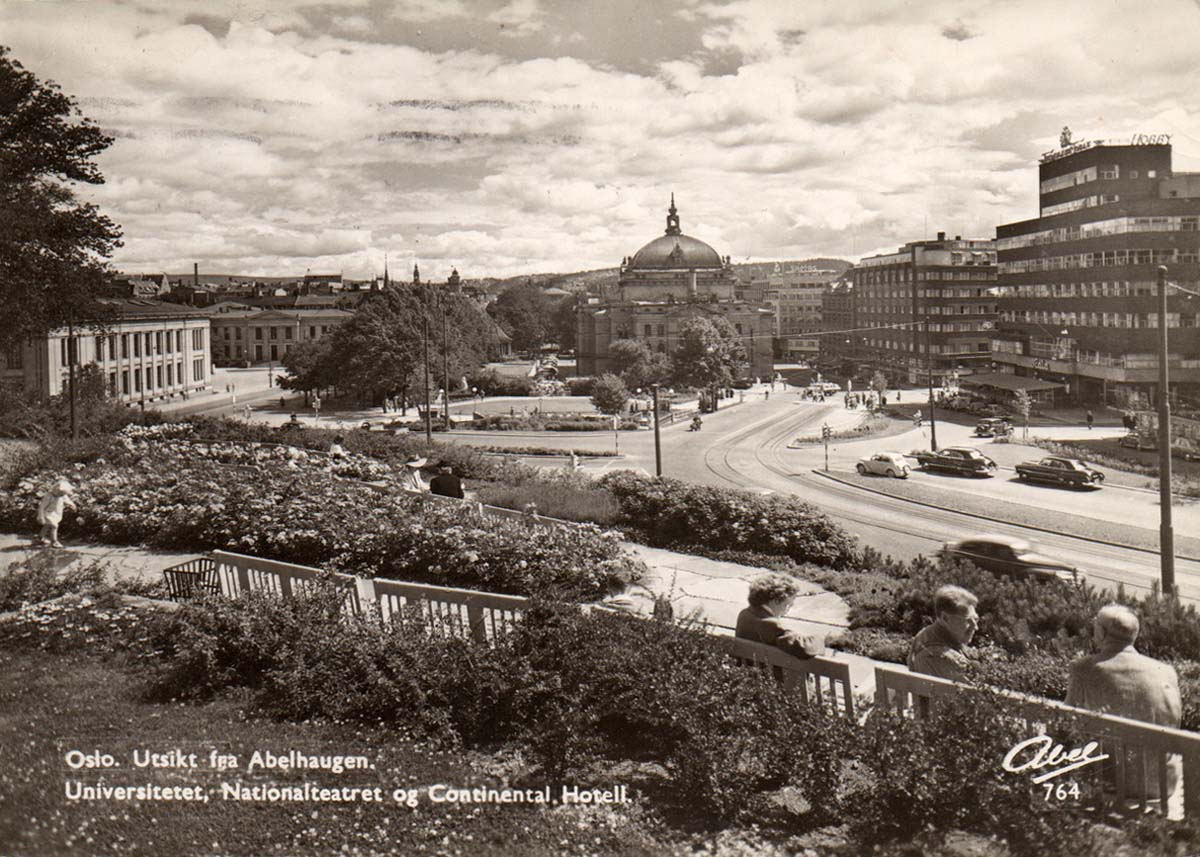Oslo (Kristiania, Christiania). University, National Theater and Continental Hotel