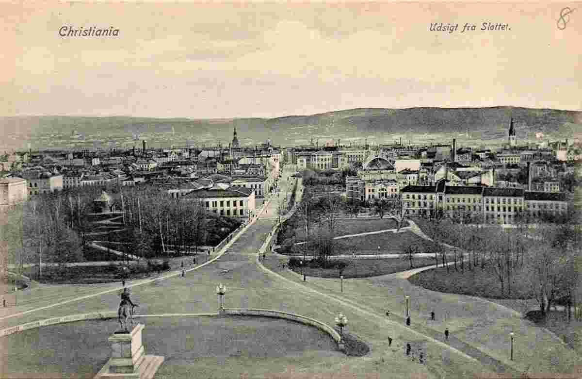 Oslo. View from Royal Palace, 1905