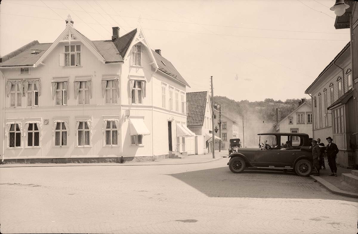 Sandefjord. Panorama of the city street, between 1900 and 1950