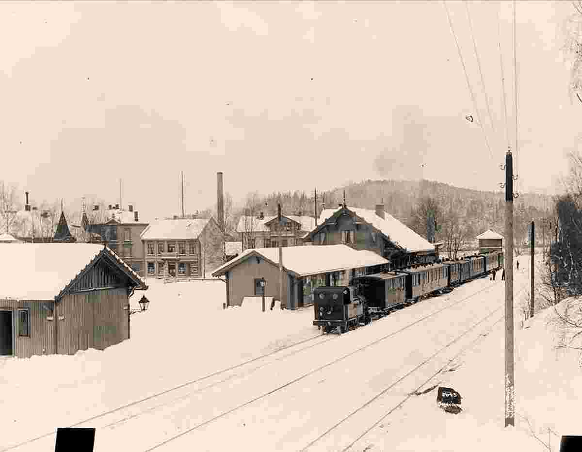 Sandvika. Railway station, 1904
