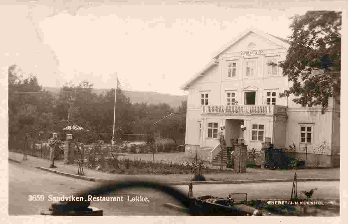 Sandvika. Restaurant Løkke, between 1920 and 1930