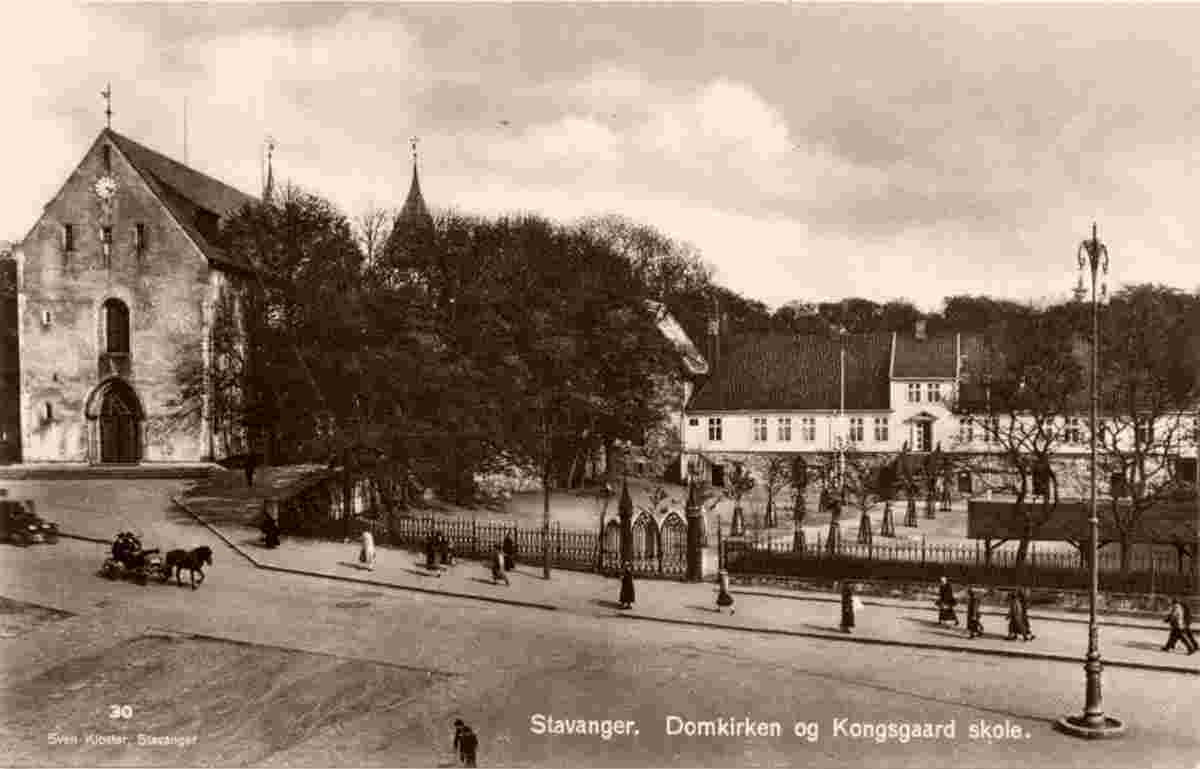 Stavanger. Cathedral and Kongsgaard School