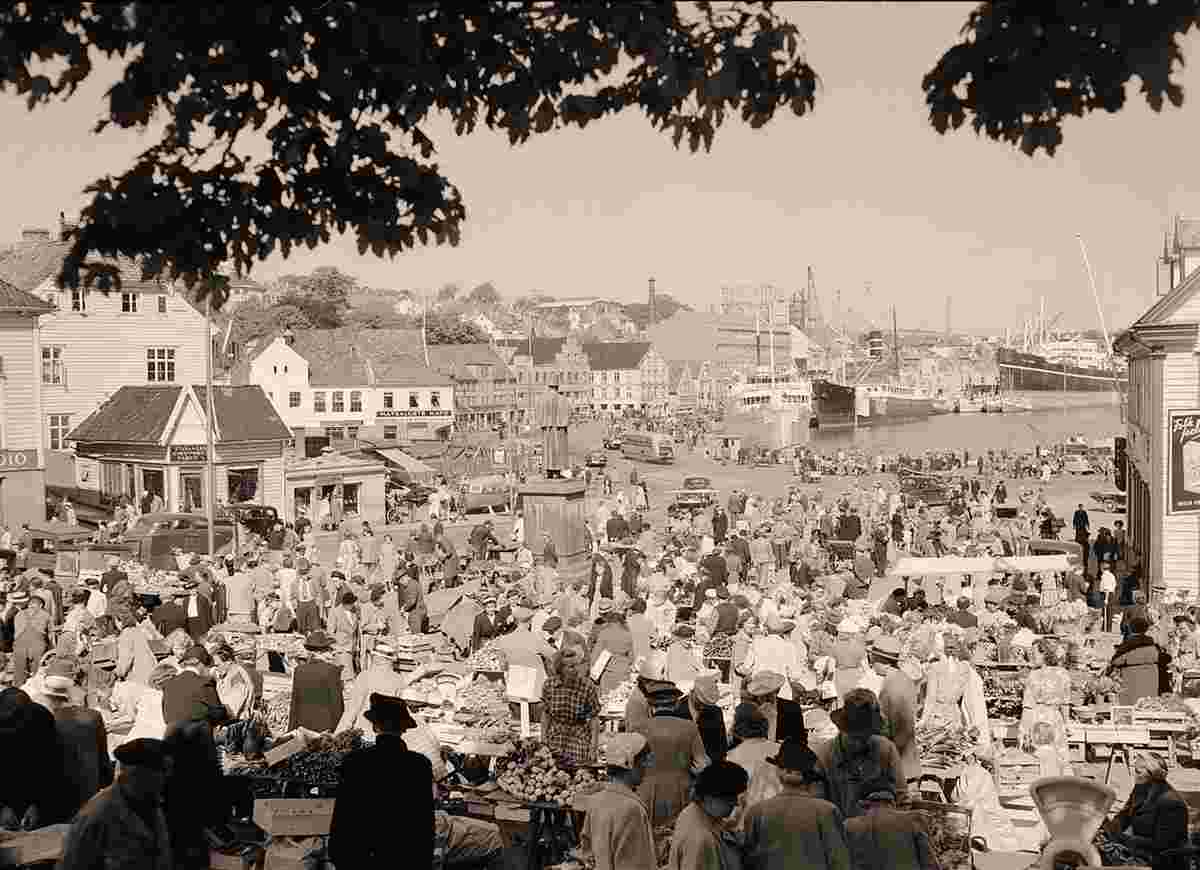 Stavanger. Market, between 1951 and 1960
