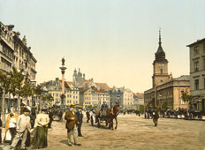 Warsaw. Krakowskie Przedmieście (Kraków suburb) - Royal Avenue, circa 1890