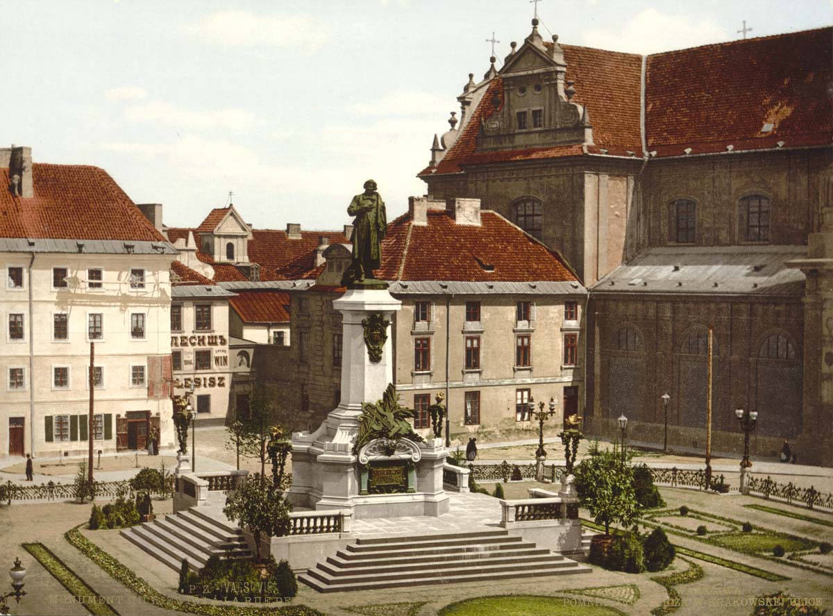 Warsaw. Mickiewicz Monument, circa 1890