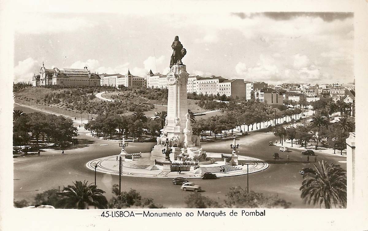 Lisbon. Monument to the Marques de Pombal, 1961