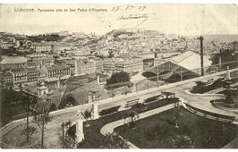 Lisbon. Panorama pris de San Pedro d'Alcantara, 1909