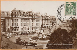 Bucharest. Crossroad of I.C. Brătianu and University Boulevards, 1920
