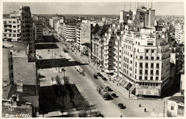Bucharest. Panorama of the city street, 1939