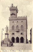 San Marino City. Government Building and Statue of Liberty, 1935