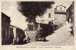 San Marino City. Square and Garibaldi Monument