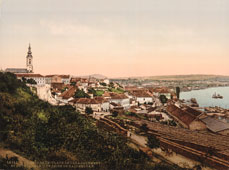 Belgrade. Landing place and cathedral, circa 1890