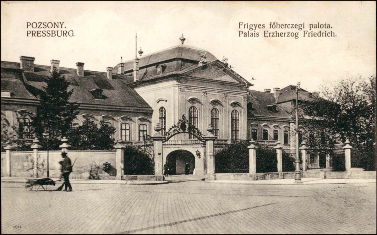 Bratislava. Palace of Herzog Friedrich, 1913