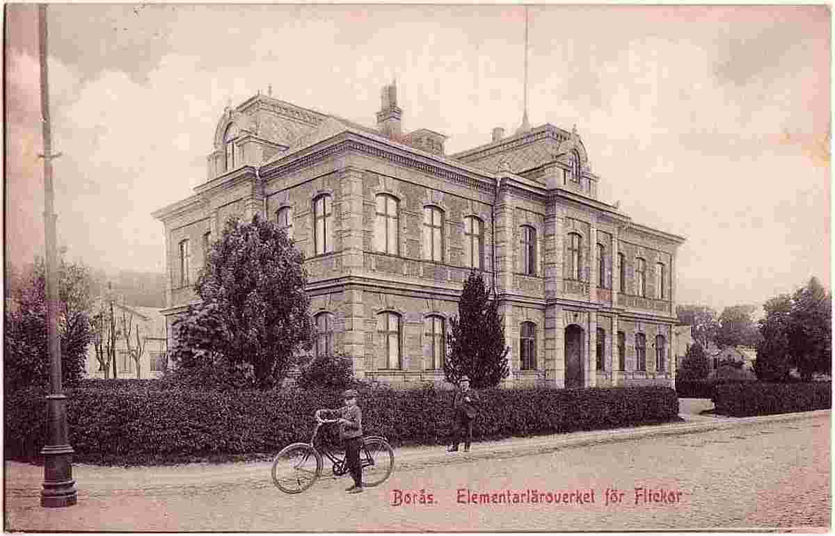 Borås. Elementary grammar school for girls, circa 1910