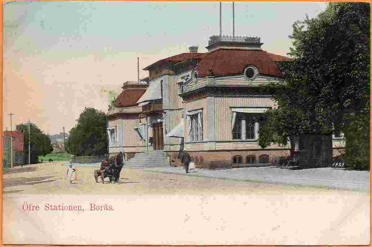Borås. Railway station, 1900