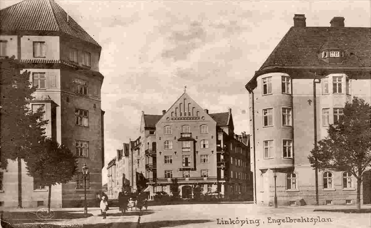 Linköping. Engelbrektsplan, circa 1900-10's