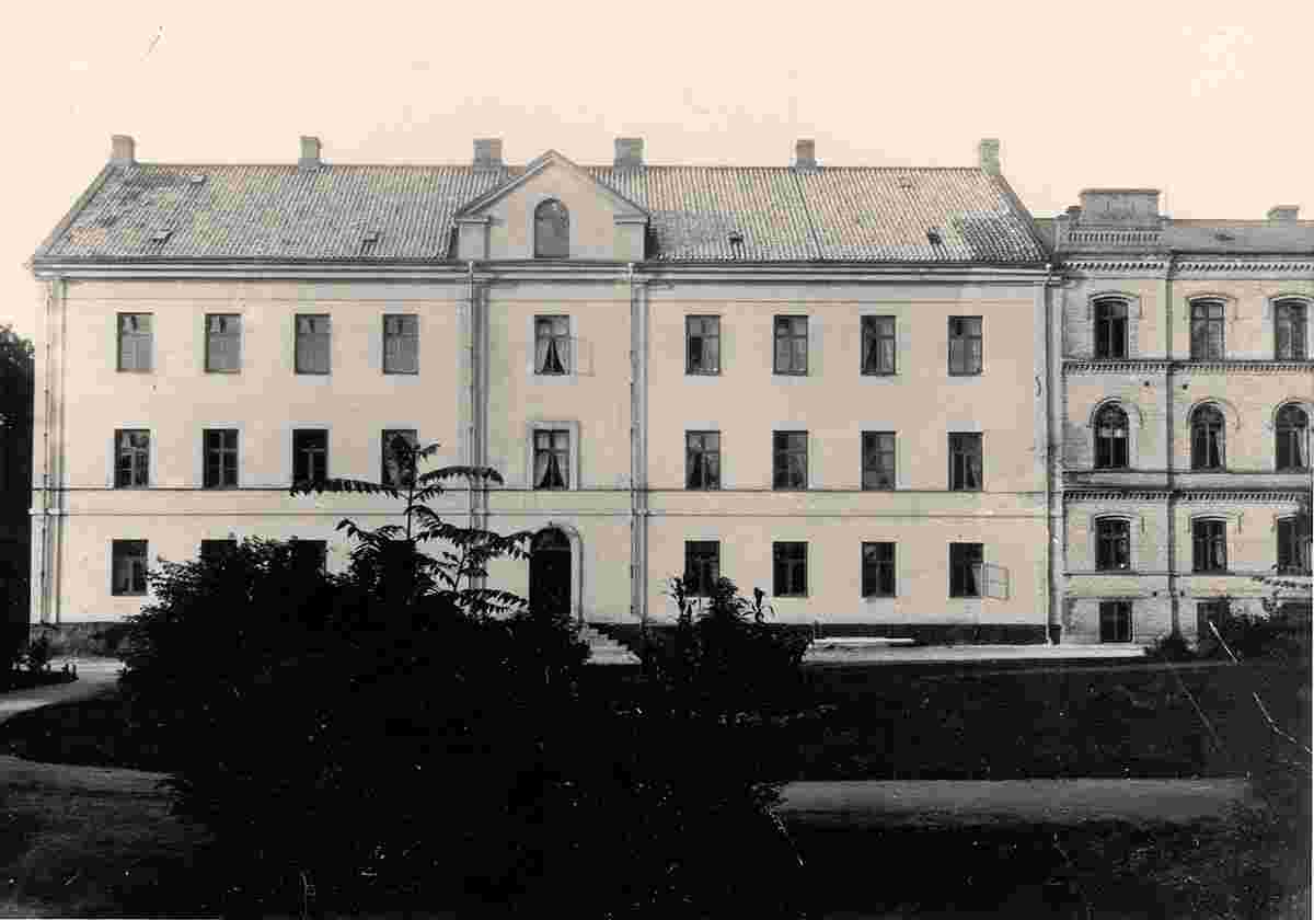 Lund. Hospital, built in 1850, on the right is the building of the old eye clinic