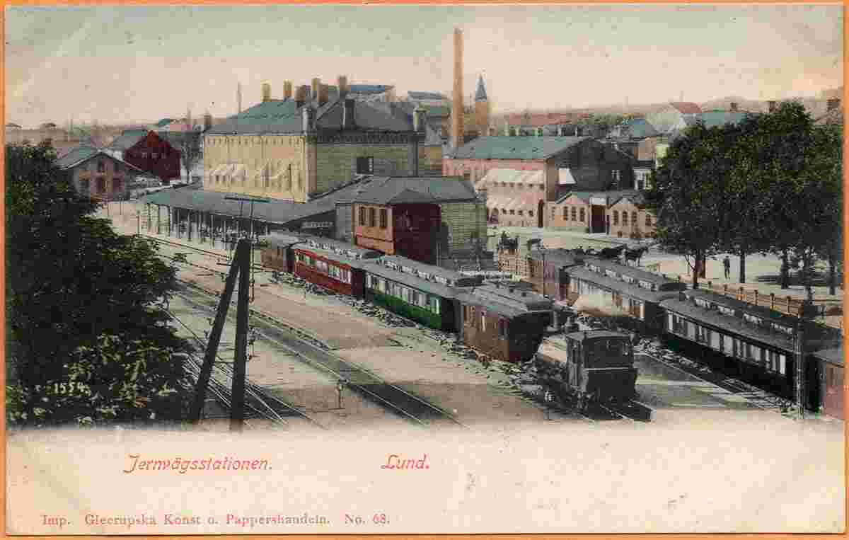 Lund. Railway Station, 1900