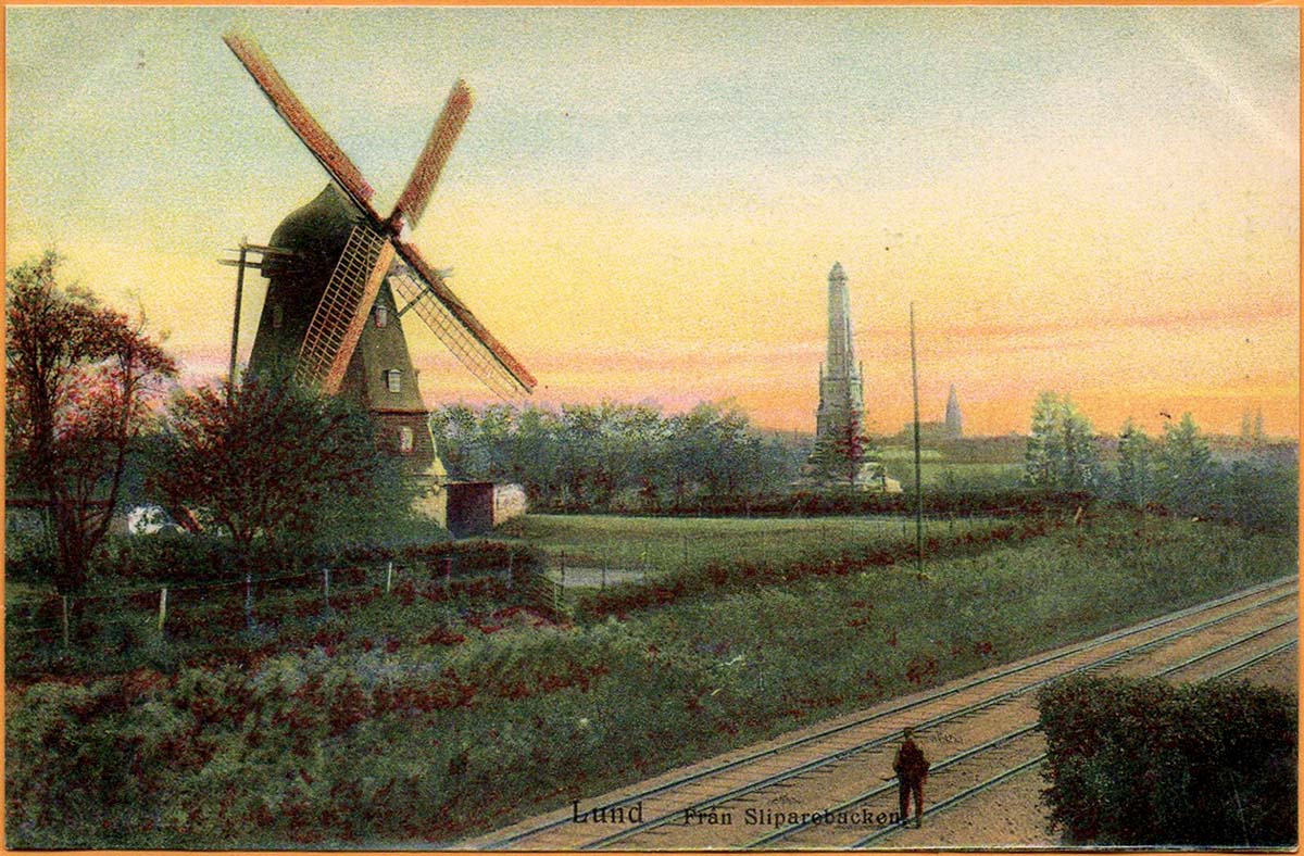 Lund. Windmill and Monument, 1900