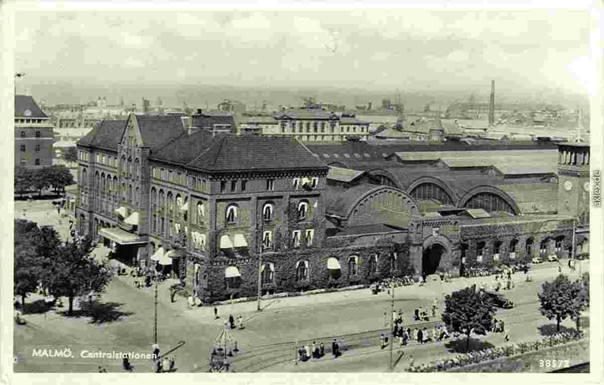 Malmö. Centralstationen, 1938