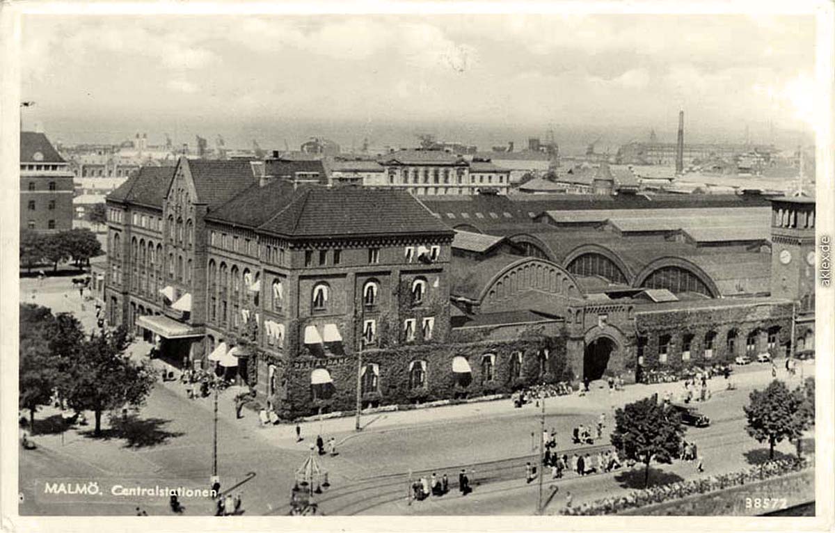 Malmö. Centralstationen, 1938