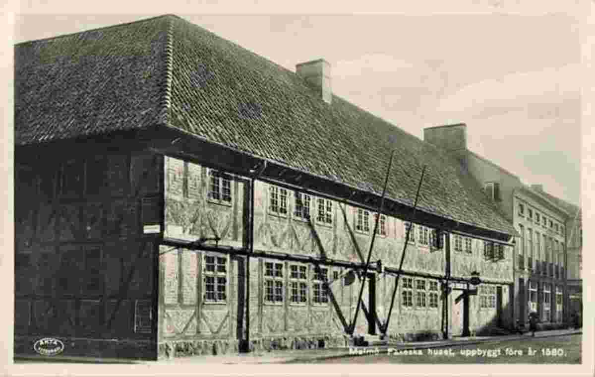 Malmö. Huset, uppbyggt före år 1580