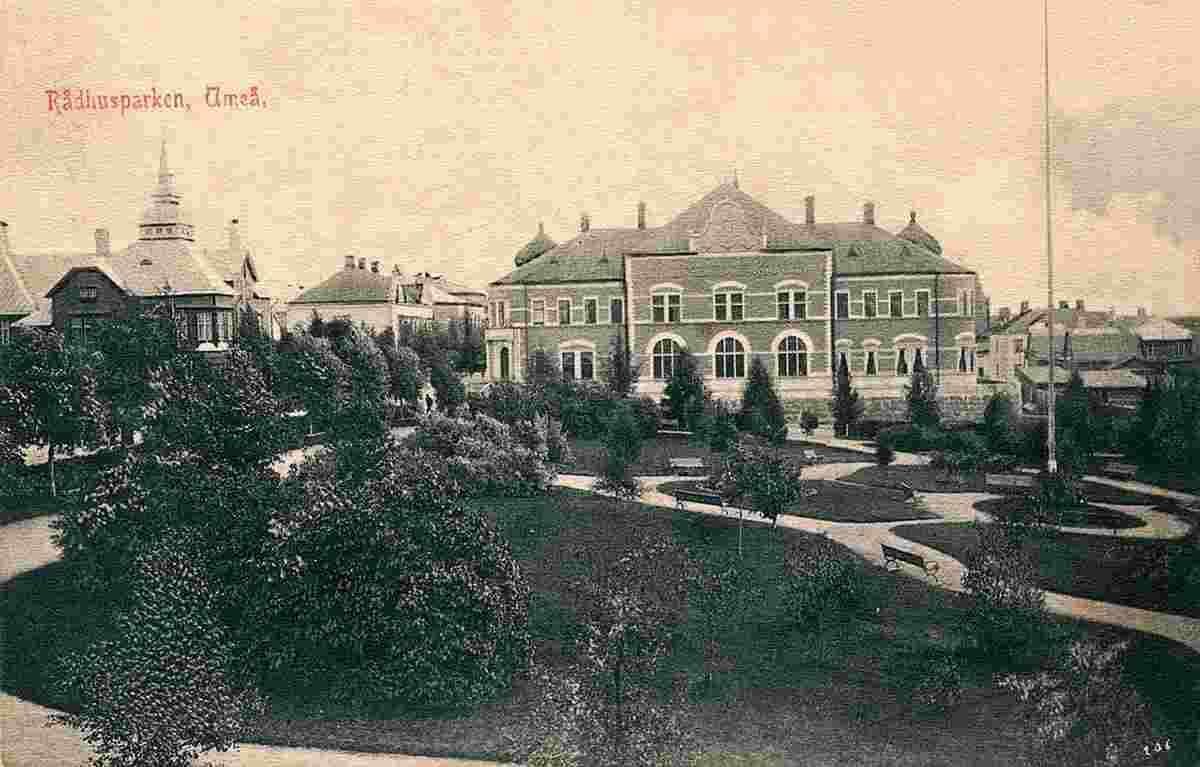 Umeå. City Hall park, 1912